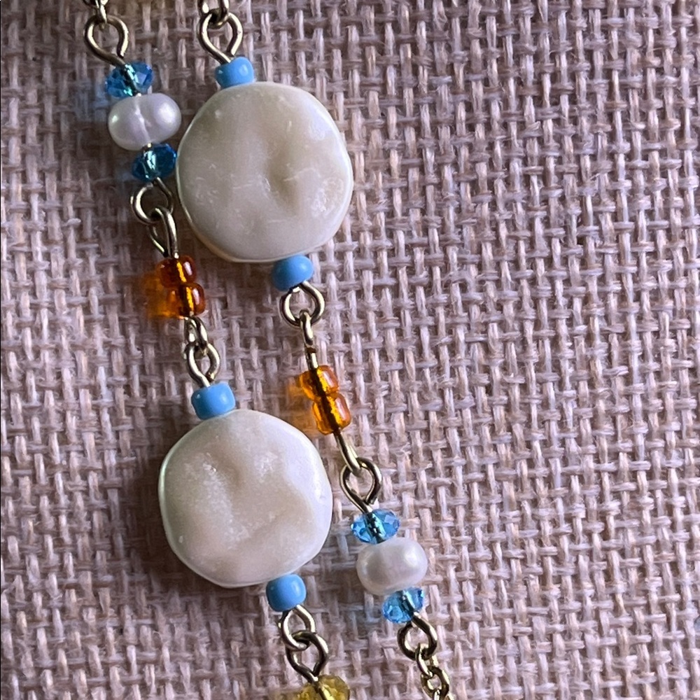 Freshwater Pearls & Multi-Color Beaded Station Long Necklace - Picture 5 of 9